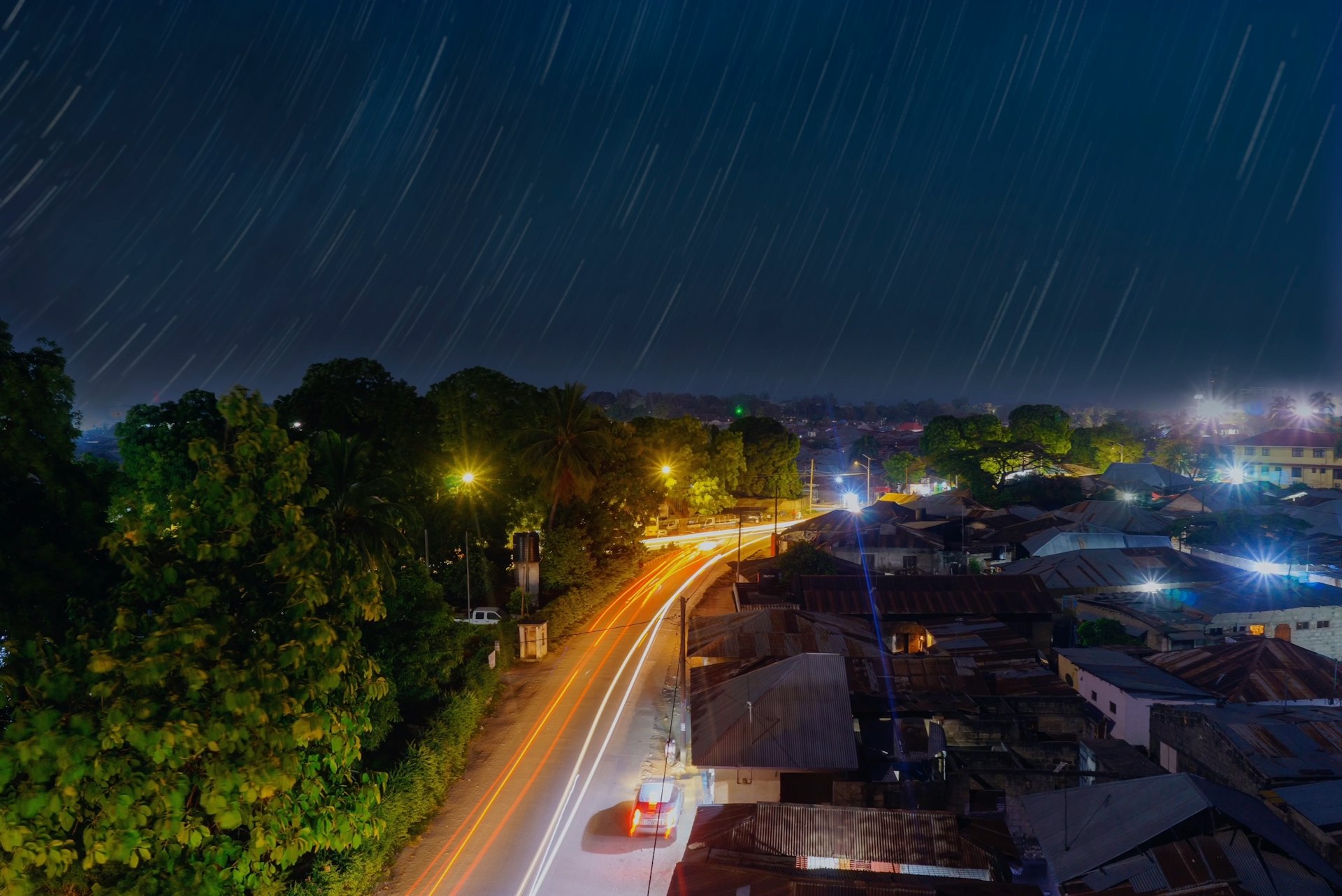 cars on road during night time
