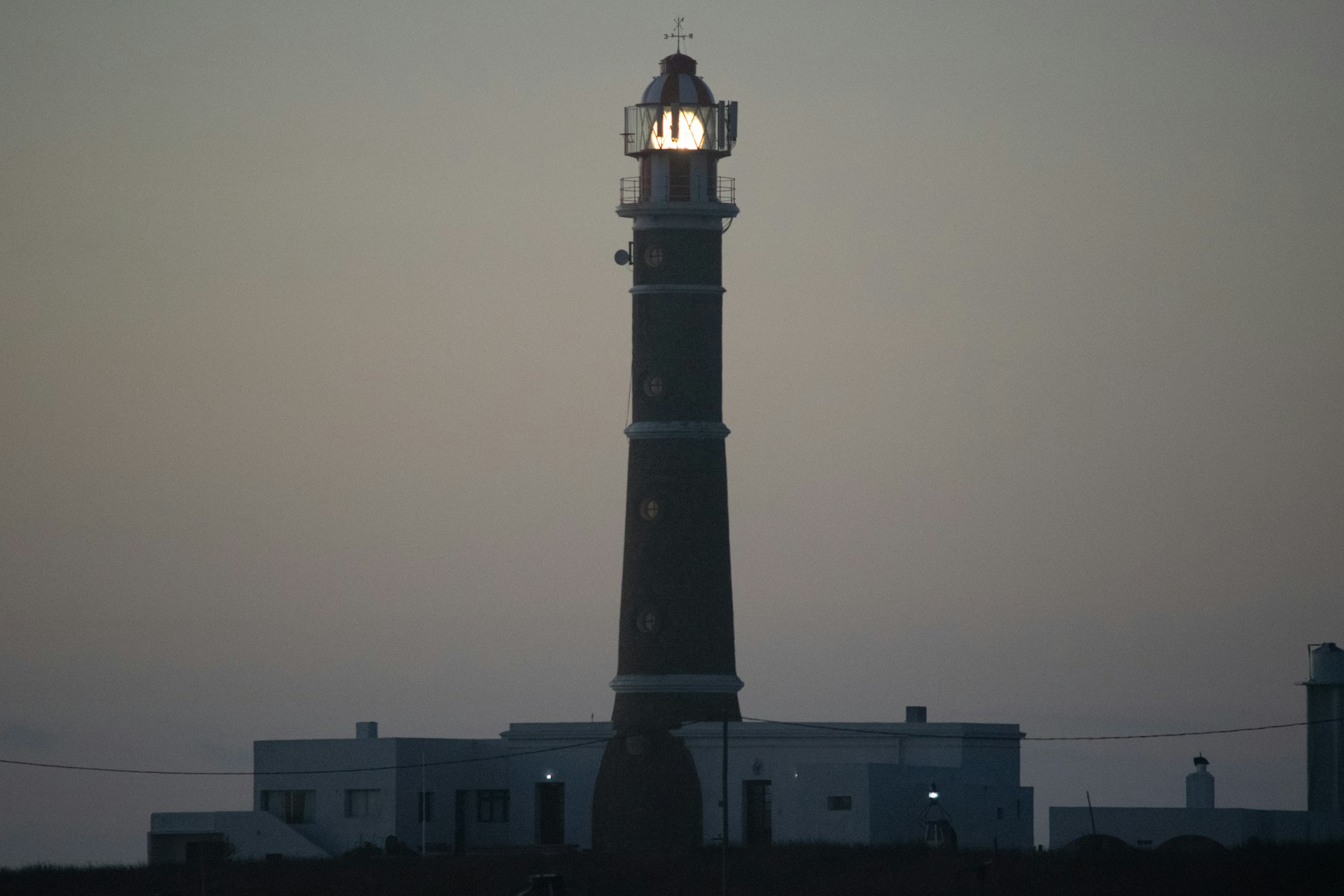 a lighthouse with a light on top of it