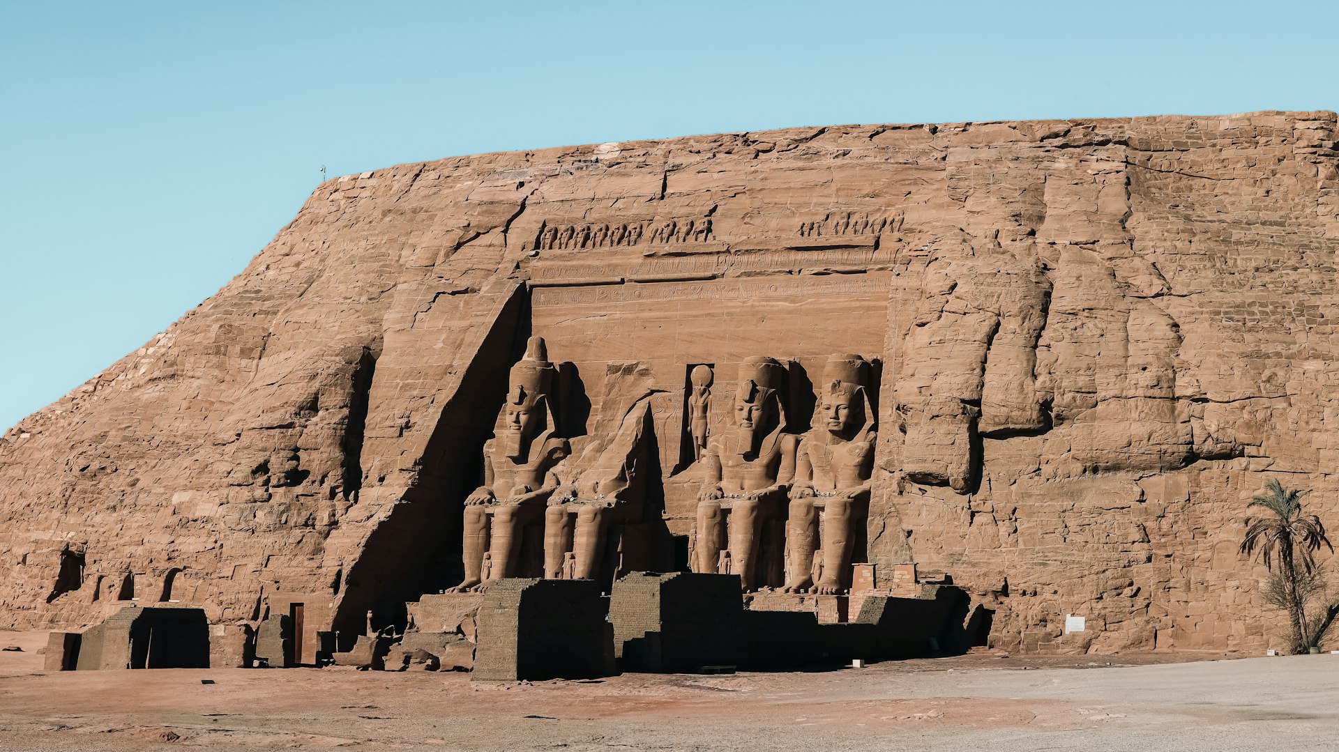 The great temple of abu simbel in egypt.