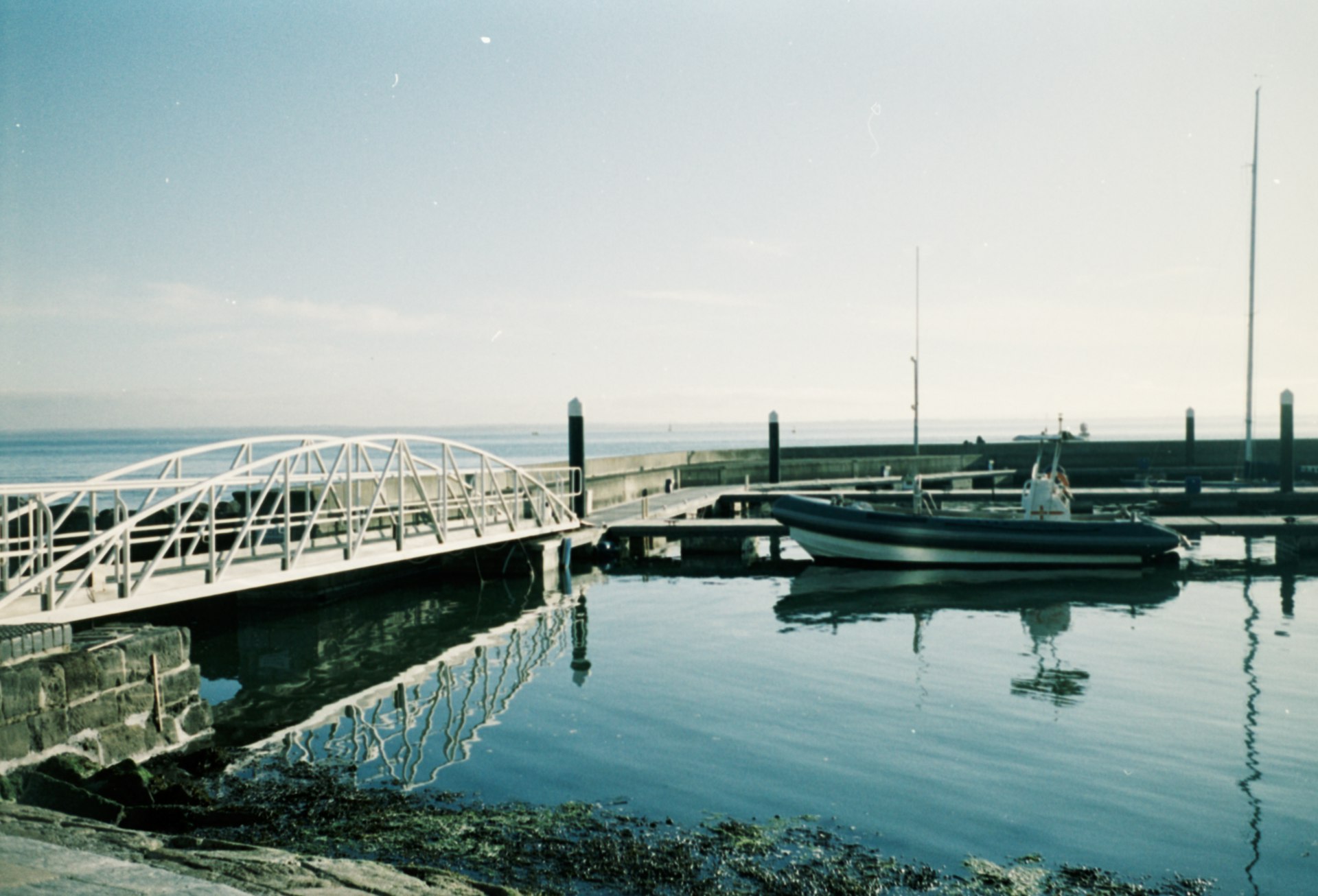 a boat that is sitting in the water