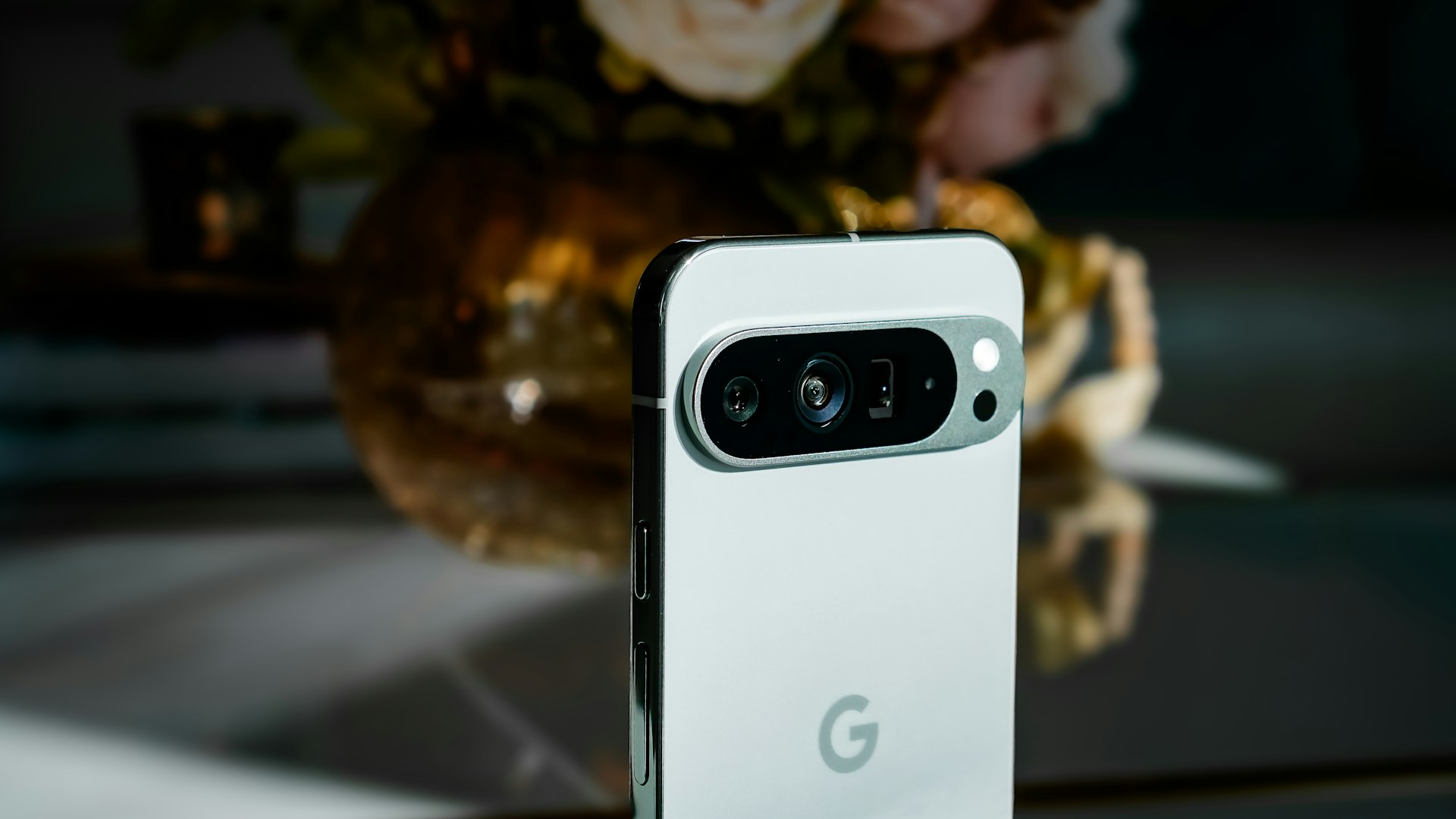A close up of a cell phone on a table